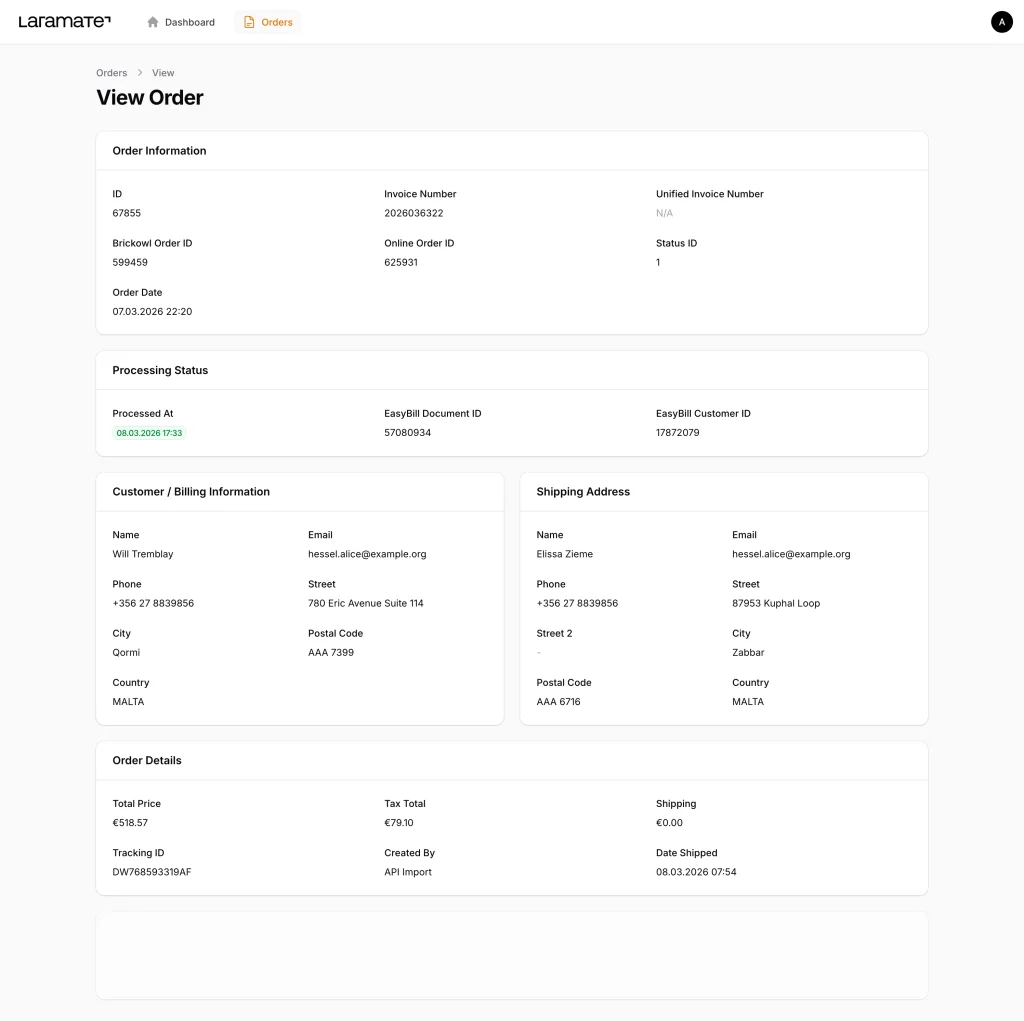 Middleware Automation Dashboard.