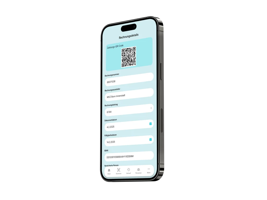 Rechnungsdetail in einer Laravel-Webanwendung.