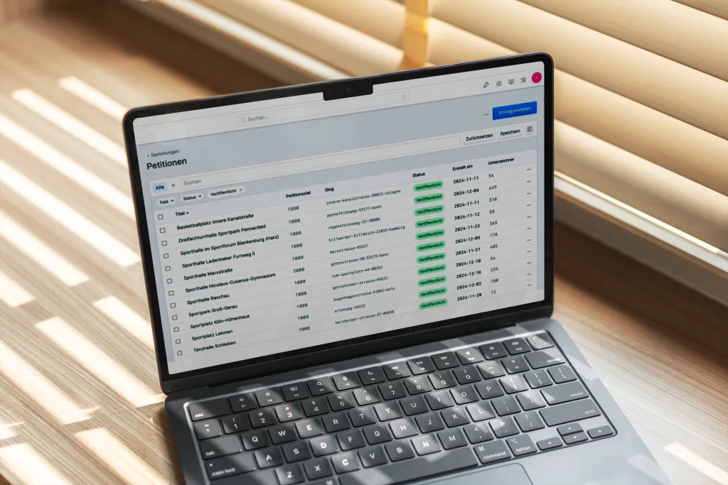 Statamic-based petition platform with automated campaign management for NGOs.