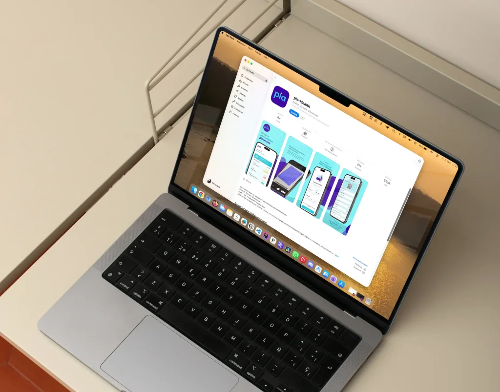 PIA-Health App in the Apple App Store.