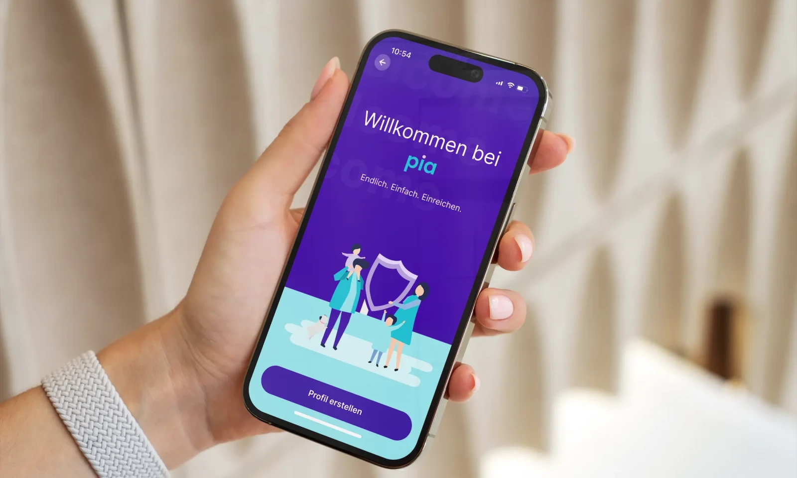 Pia Health App Login Interface