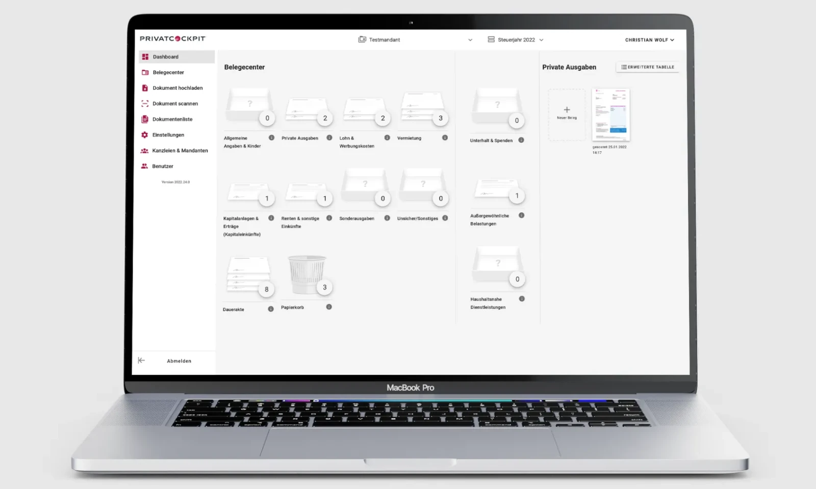 Privatcockpit Laravel NuxtJs Webapp (PWA)