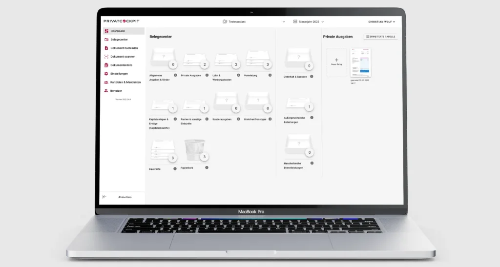 Privatcockpit Laravel NuxtJs Webapp (PWA).