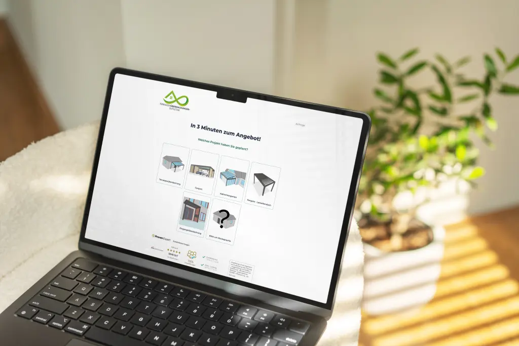 Produktkonfigurator zur Lead-Generierung mit Datenabfrage nach der Konfiguration.