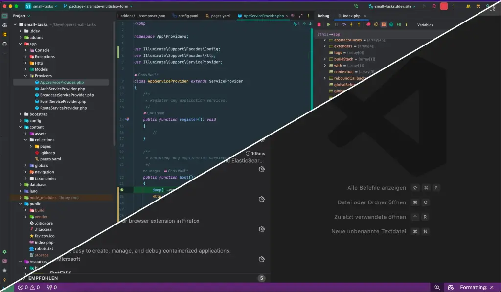 phpstorm vs vscode for web development.