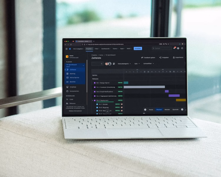 Webapp Planung in Jira (Gantt Chart)