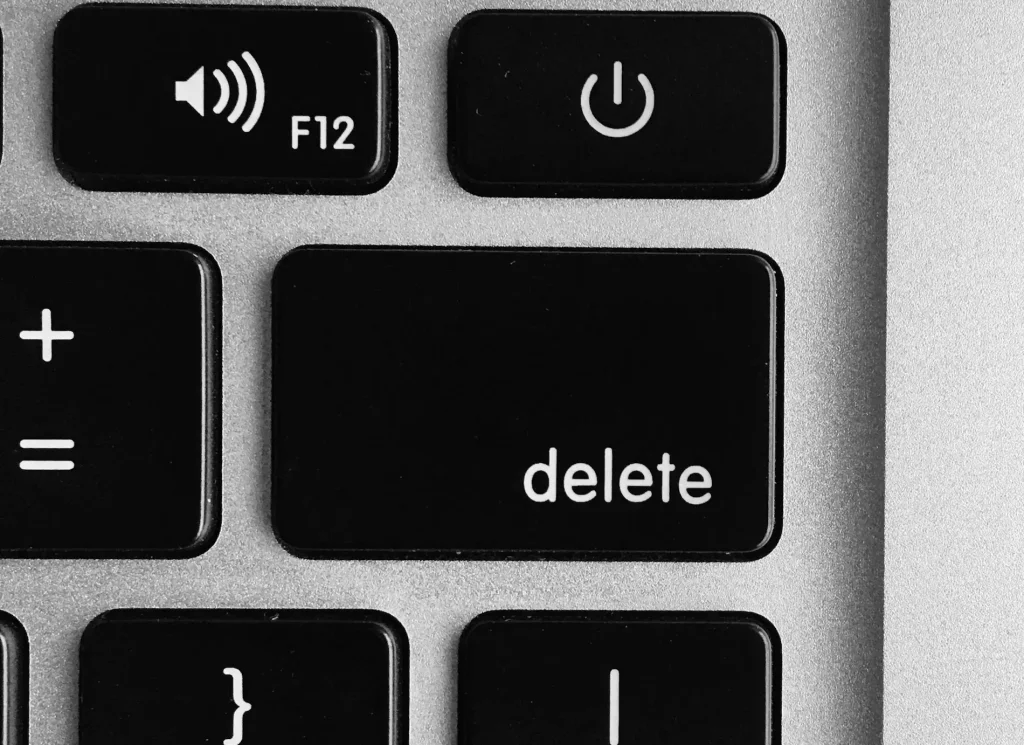 Delete Button.