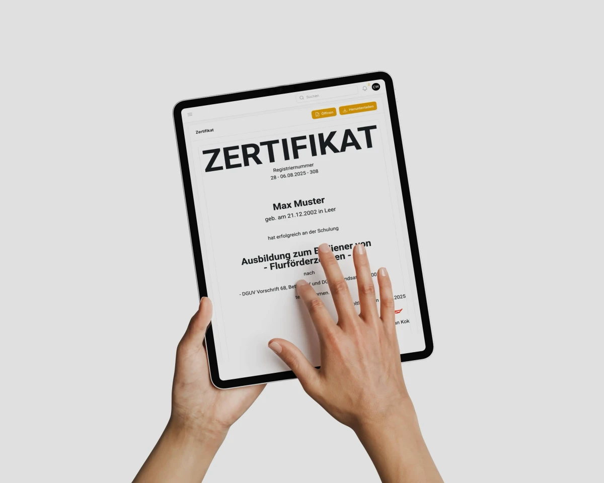 Certificate of completion