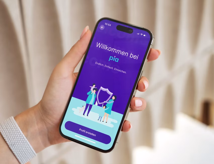 Pia Health App Login Interface