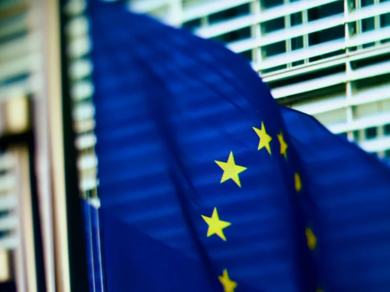 European Union flag and symbol representing EU regulations and compliance