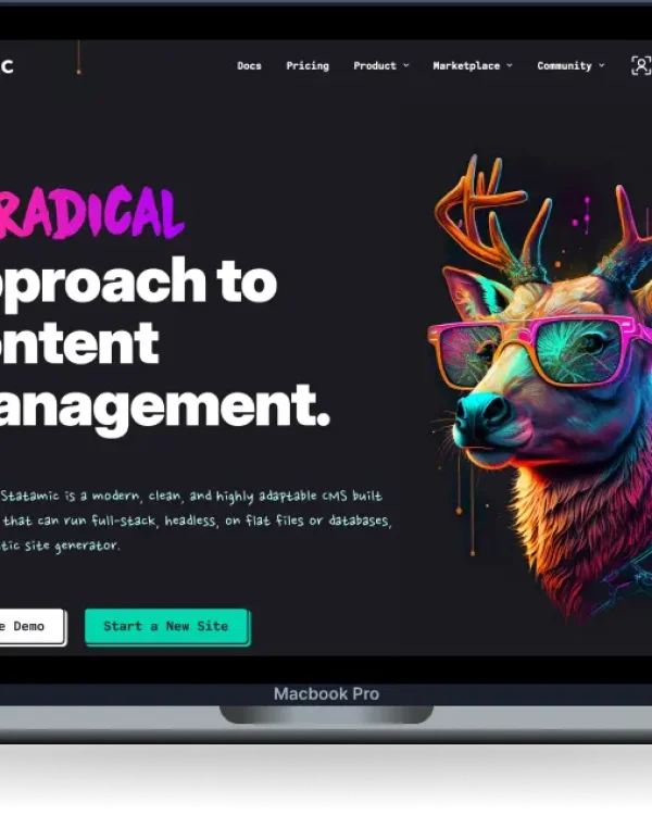 Statamic CMS logo and content management platform